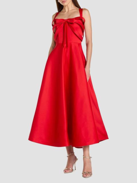MAC DUGGAL Women's 3D Bow Midi-Dress - Red