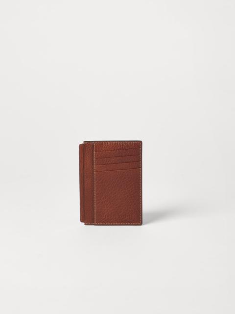 Brunello Cucinelli Grained calfskin slim card holder