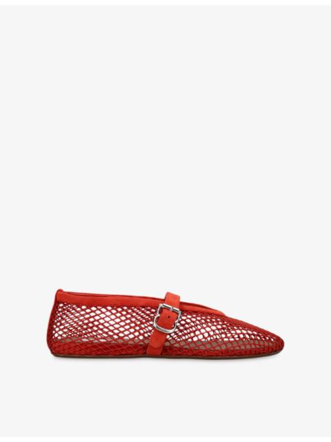 Alaïa Ballerina Mesh and Suede Ballet Flats