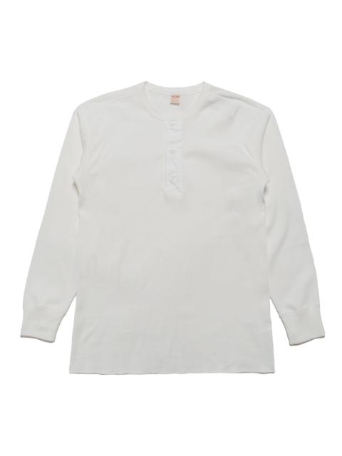 The Real McCoys MC23111 Union Henley Undershirt L/S White