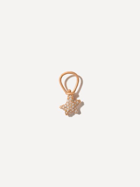 MARLA AARON 18ct Gold Allstone Itty Bitty Star Charm