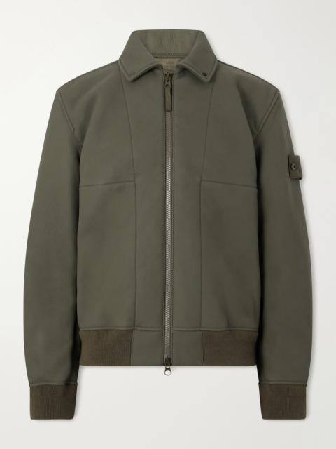 Stone Island STONE ISLAND GHOST Garment-Dyed Rubberised-Leather Jacket