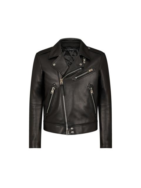 TOM FORD GRAIN LEATHER ASYMMETRIC BIKER