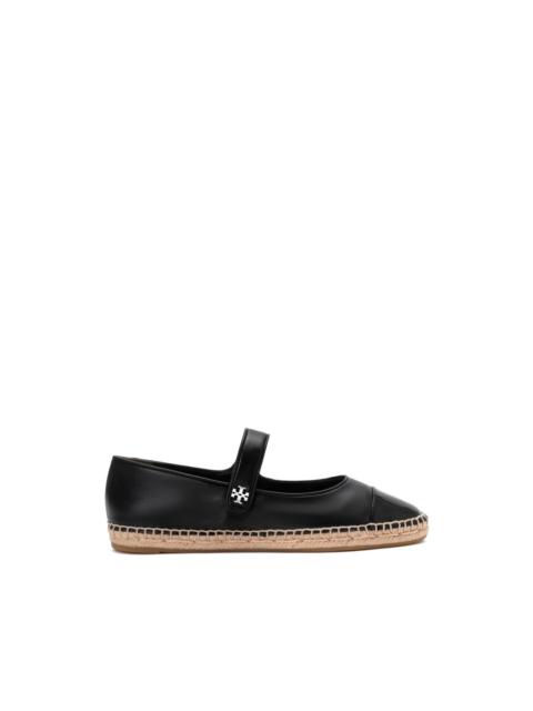 TORY BURCH cap-toe marry jane leather ballet flats