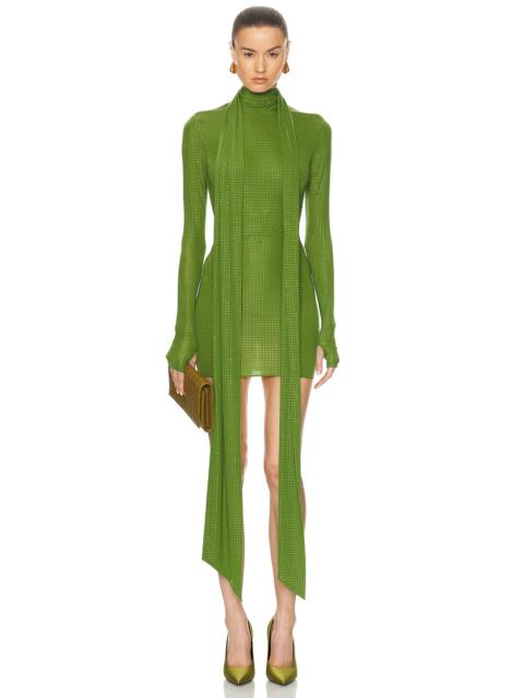 ALEX PERRY Long Sleeve Scarf Mini Dress