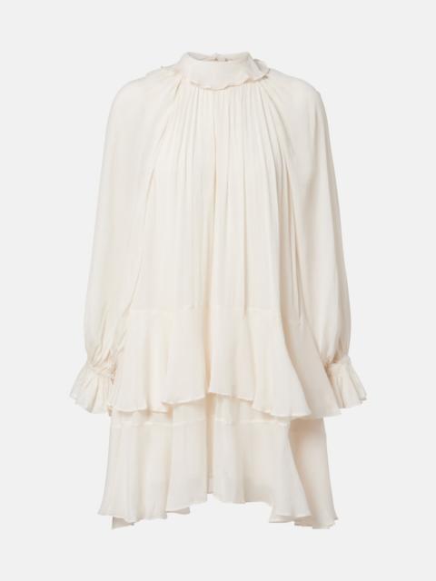Poupette St Barth Dina ruffled chiffon minidress