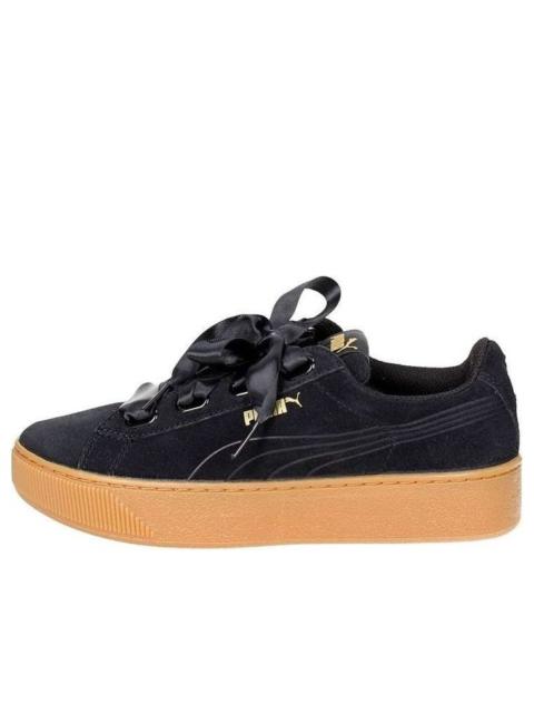 (WMNS) PUMA Vikky Platform Ribbon Black/Gum 364979-01