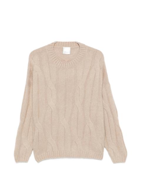 Allude Allude Cable-knit Drop-shoulder Sweater