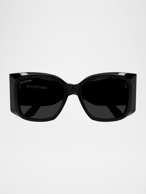 BALENCIAGA Signature 58mm Acetate Butterfly Sunglasses