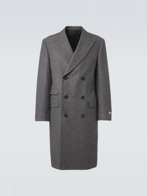 Canali Double-breasted wool and silk coat