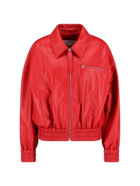 Jil Sander LEATHER BOMBER JACKET