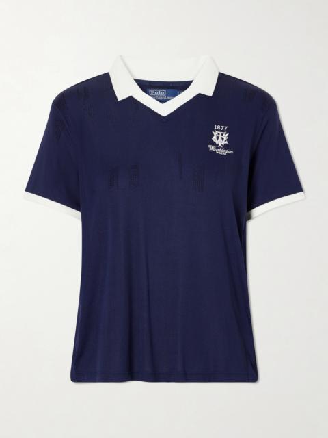 Polo Ralph Lauren + Wimbledon Logo-embroidered Knit Polo Shirt