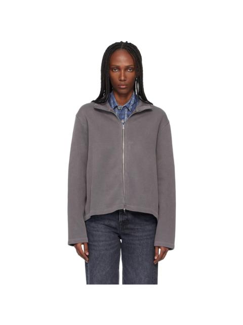 Our Legacy Gray Shrunken Fullzip Sweatshirt