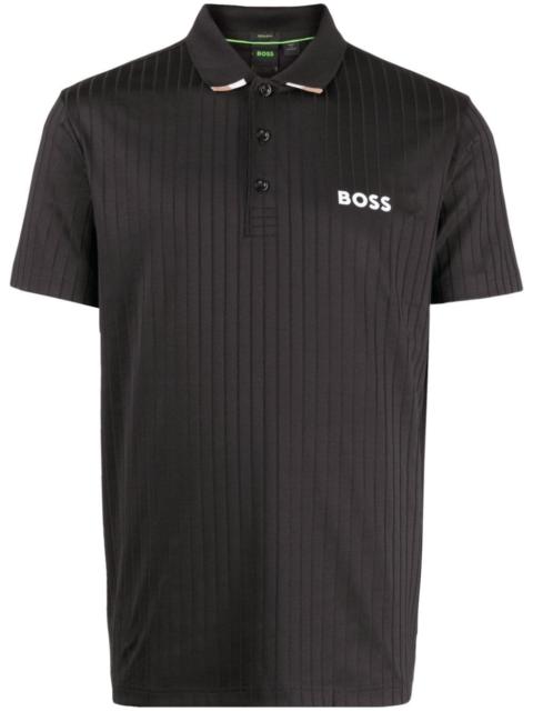 BOSS ribbed polo shirt