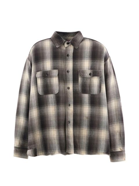 SAINT M×××××× check-print flannel shirt