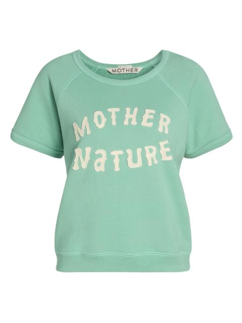 MOTHER Women's The Short-Sleeve Concert Sweatshirt - Nature