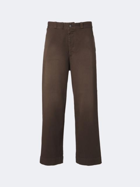 A.PRESSE Cotton twill wide-leg pants