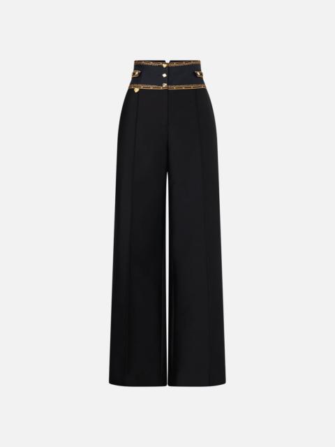 CAMILLA TAILORED PANT WITH WAIST BUTTON DETAIL