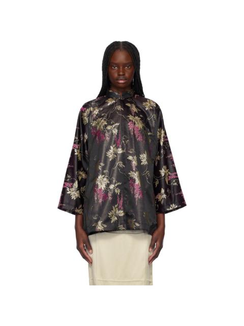 Comme des Garçons Comme des Garçons Black Jacquard Pattern Shirt