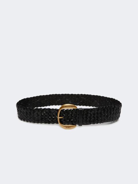 WEEKEND Max Mara Braided leather belt - BLACK