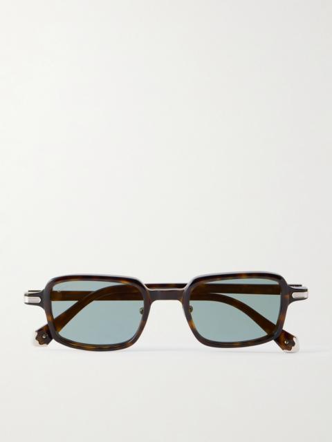Cartier Godron Square-Frame Tortoiseshell Acetate Sunglasses