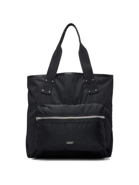 sacai Black Large Pocket Tote