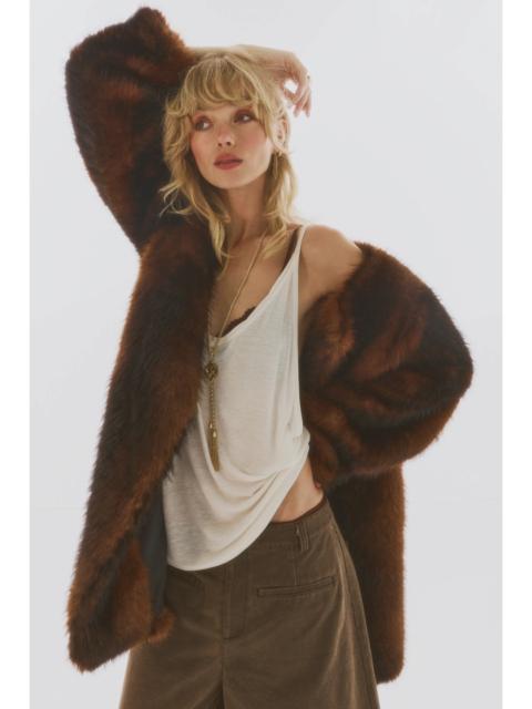 FREE PEOPLE Byron Mid-Length Faux Fur Coat