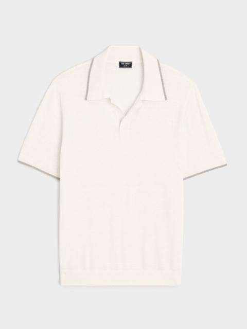 TODD SNYDER Silk-Cashmere Tipped Montauk Sweater Polo