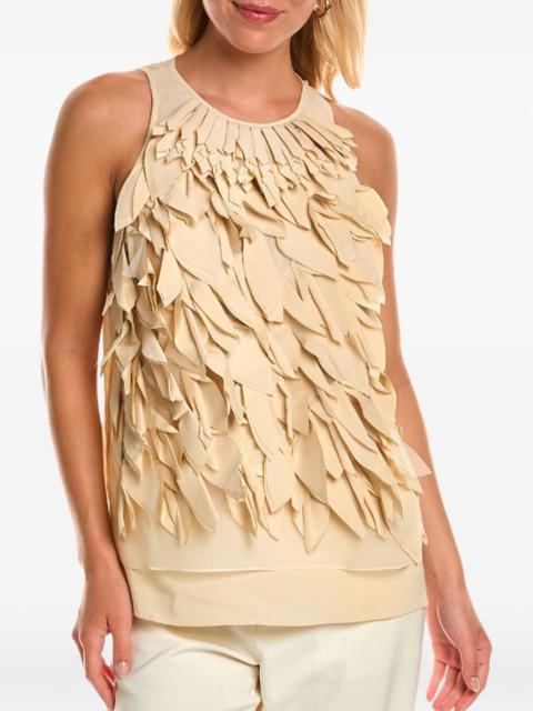 Brunello Cucinelli pleated petals blouse