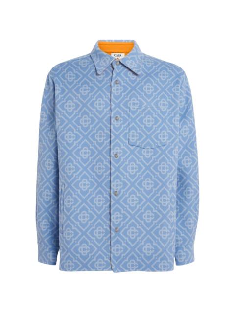 CASABLANCA monogram-pattern shirt