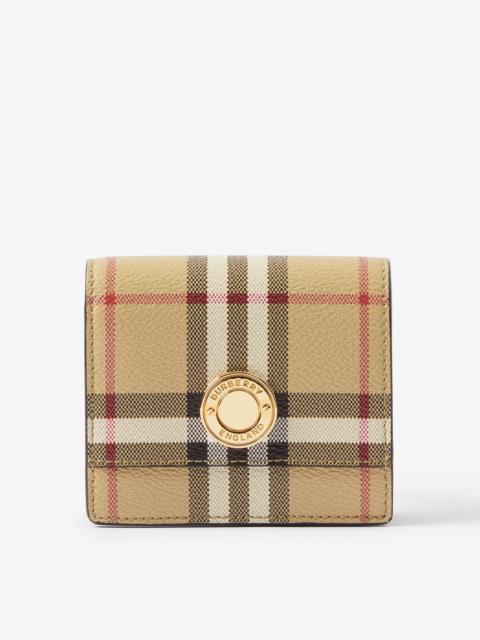 Burberry Check Small Folding Wallet