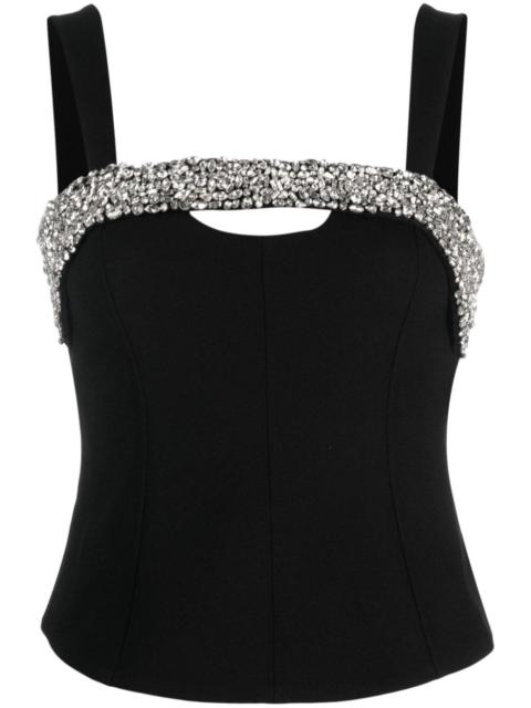 SIMKHAI crystal-embellished corset top
