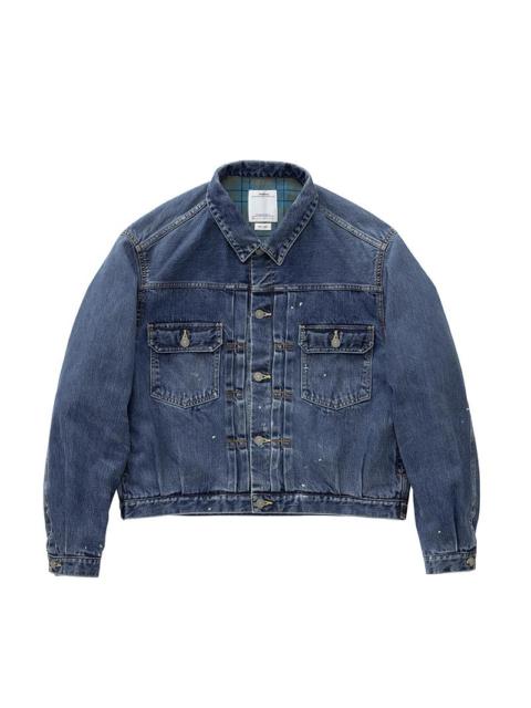 visvim SS 101X JKT DMGD (CHECK) BLUE