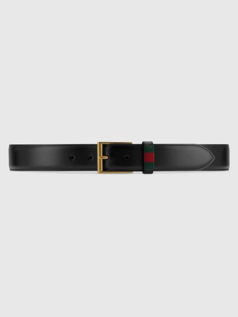 Gucci Web Leather Belt