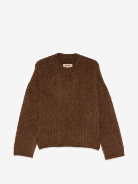 UMA WANG brushed crew neck sweater