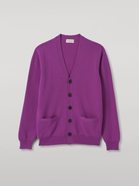 Johnstons of Elgin Redpath Purple Cashmere Cardigan