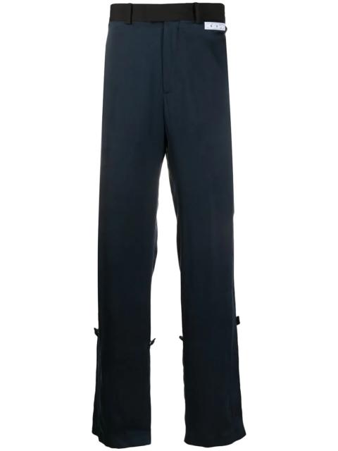 elongated straight-leg trousers