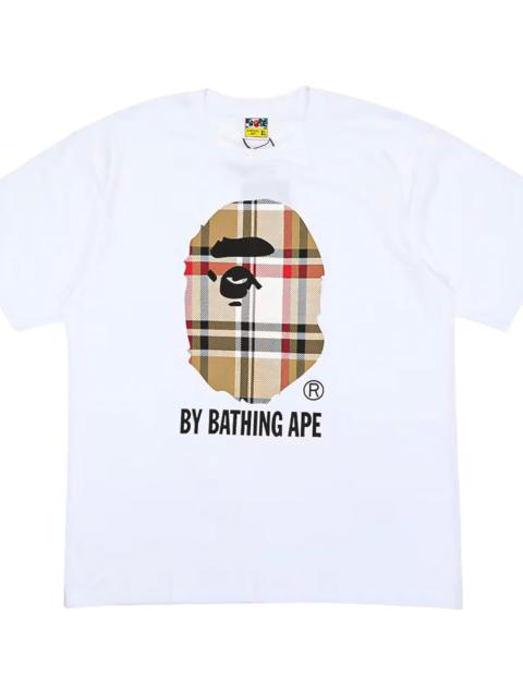 A BATHING APE® Check by Bathing Tee "White / Beige" 1J80 110 052 WHITE