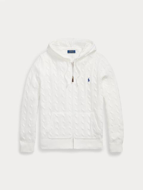 Polo Ralph Lauren Cable-Knit Cotton Hooded Sweater