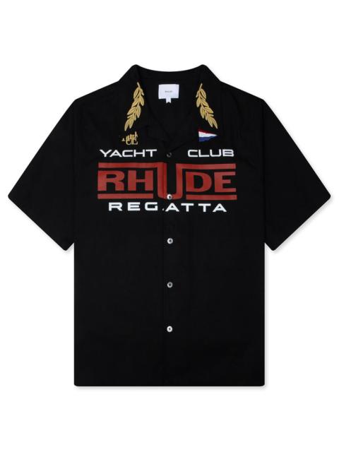 Rhude Regatta Club Shirt Black, White, Yellow