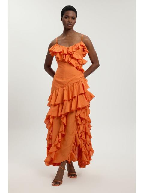 KAREN MILLEN Drama Frill Maxi Dress