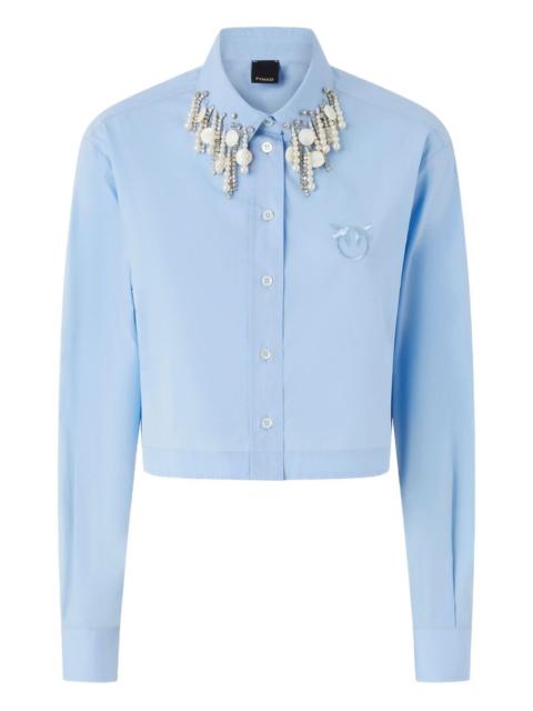 PINKO embroidered-logo shirt