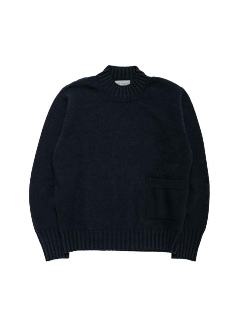 MARGARET HOWELL Single Pocket Crew Geelong Lambswool Ink