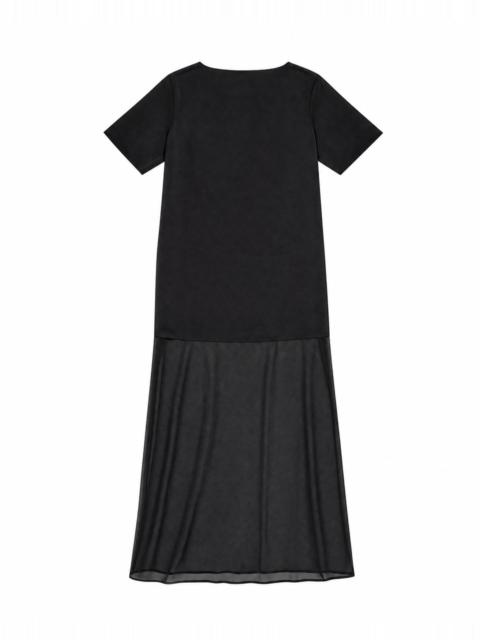 The Kooples BLACK LONG SATIN DRESS