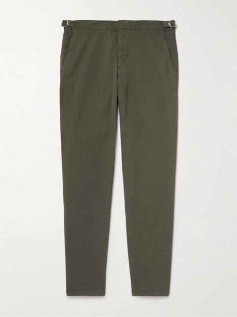 ORLEBAR BROWN Fallon Straight-Leg Organic Cotton-Blend Twill Trousers Green