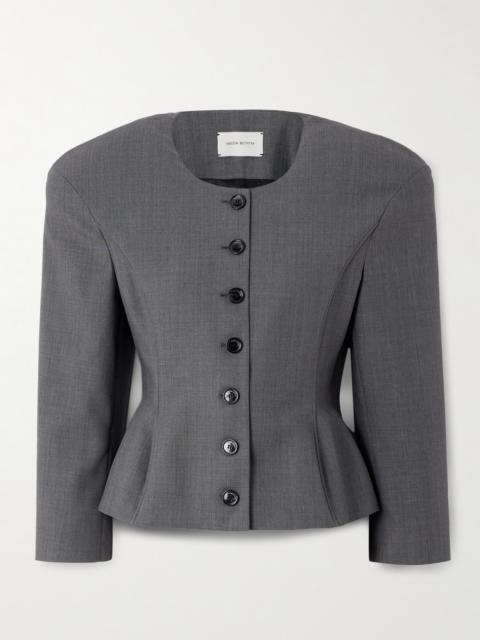 MAGDA BUTRYM Wool And Silk-blend Peplum Blazer