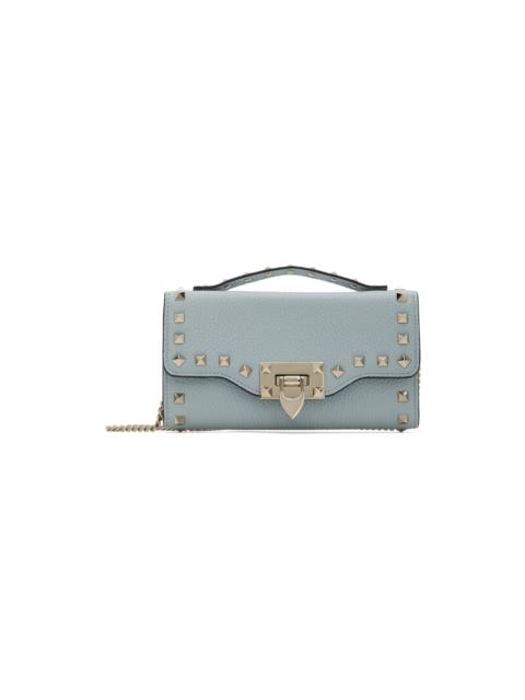 Blue Rockstud Wallet Bag