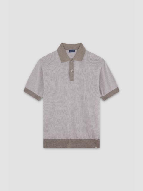 Paul & Shark COTTON AND CASHMERE POLO SHIRT WITH VERTICAL STRIPES PATTERN