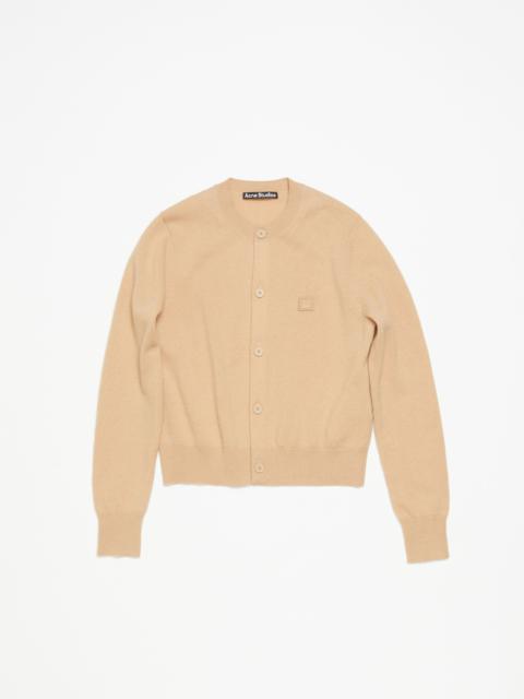 Crew neck cardigan - Biscuit beige