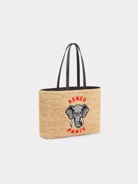 Large raffia tote bag